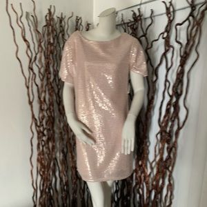 Laundry By Shelli Segal Pink Sequin Midi Dress